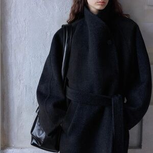 Elegant Black Wool Coat